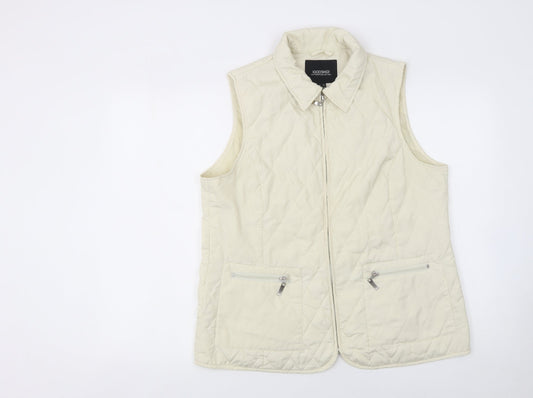 Womens UK Size 16 Godske Ivory Quilted Coat