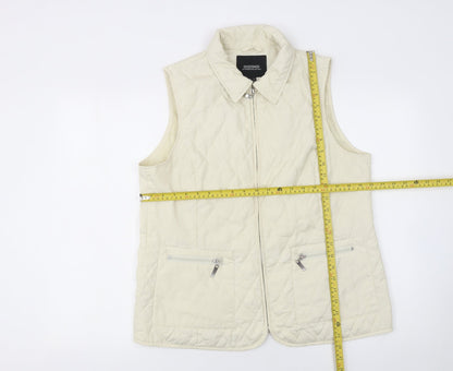Womens UK Size 16 Godske Ivory Quilted Coat