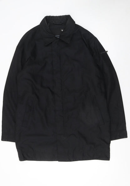 Mens UK Size L Duck and Cover Black Overcoat