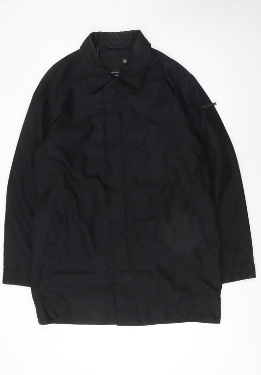 Mens UK Size L Duck and Cover Black Overcoat