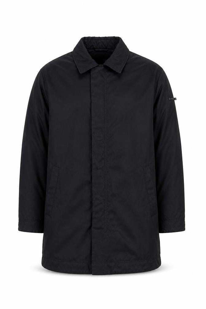 Mens UK Size L Duck and Cover Black Overcoat