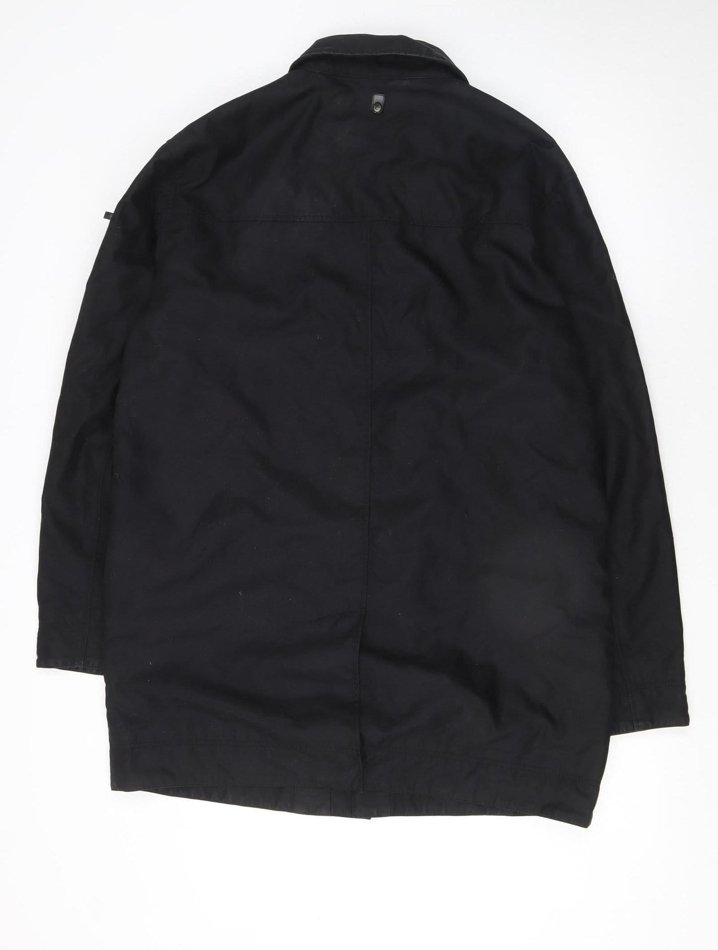 Mens UK Size L Duck and Cover Black Overcoat