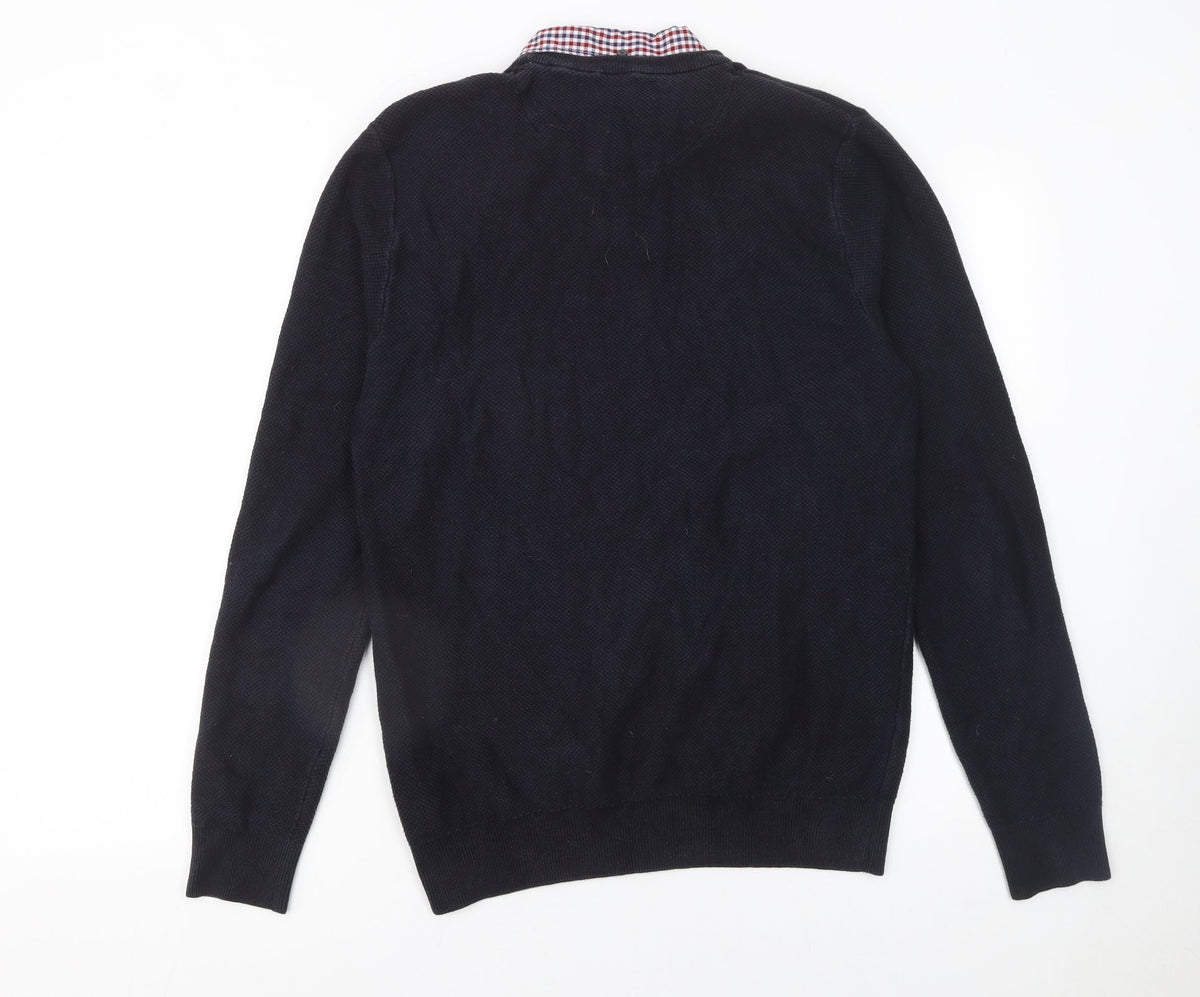 Mens UK Size M NEXT Black Pullover Jumper