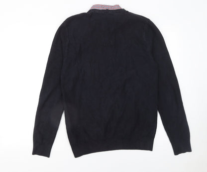 Mens UK Size M NEXT Black Pullover Jumper