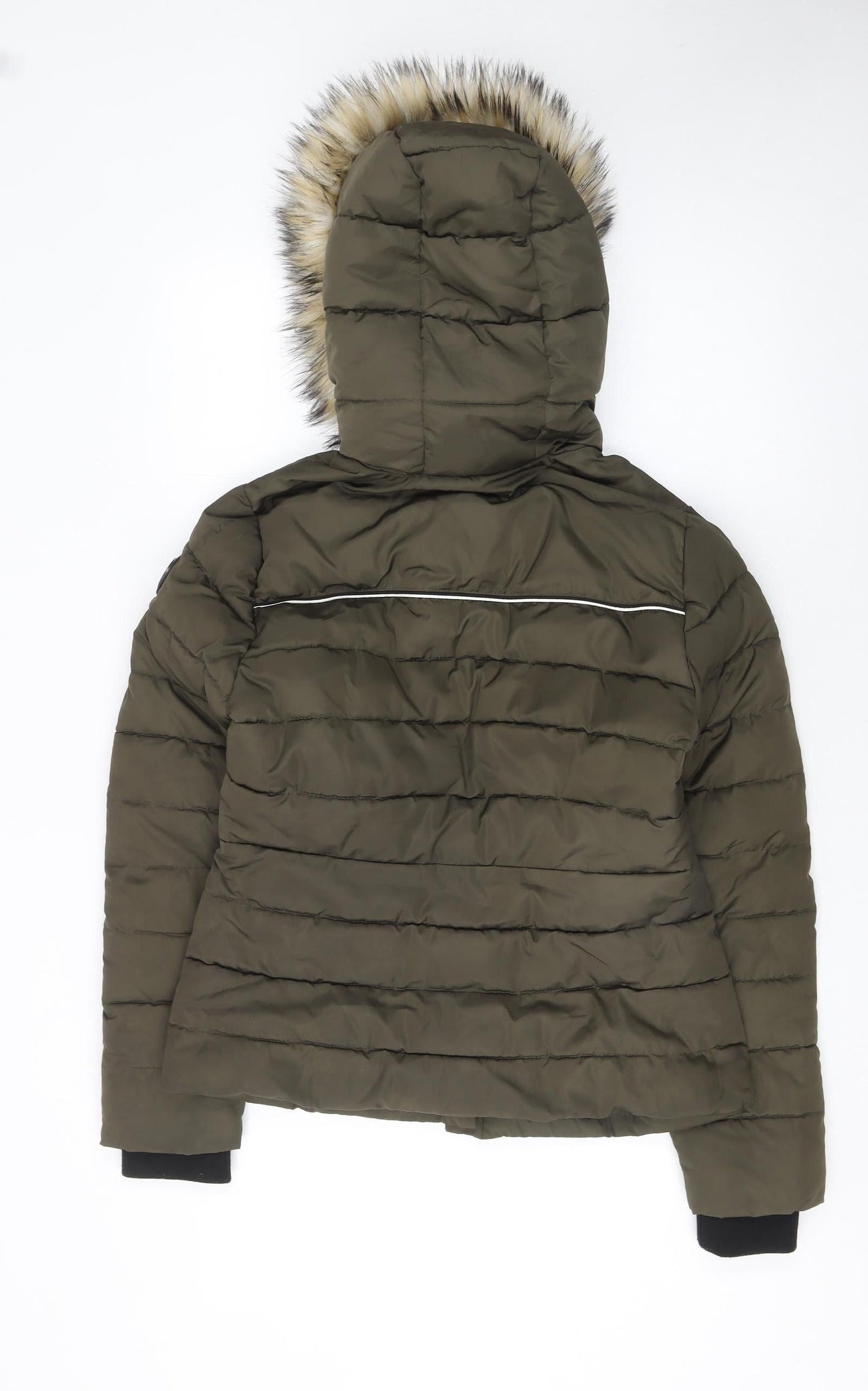 Womens UK Size S Superdry Green Puffer Jacket