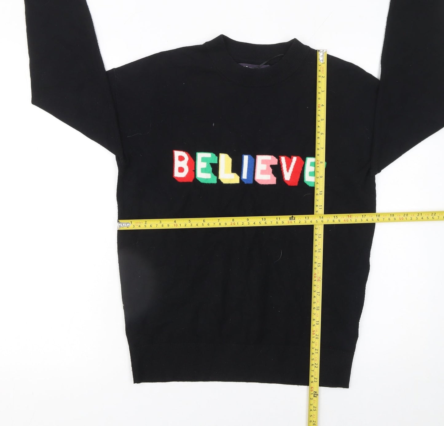 Womens UK Size S Marks and Spencer Black Pullover Jumper