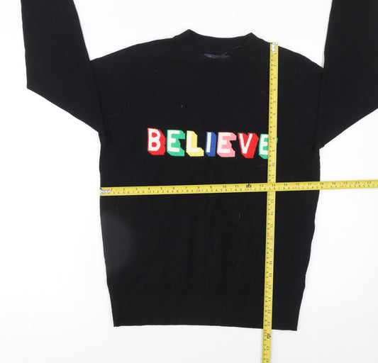 Womens UK Size S Marks and Spencer Black Pullover Jumper