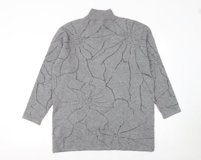 Womens UK Size One Size Studio Grey Pullover Jumper