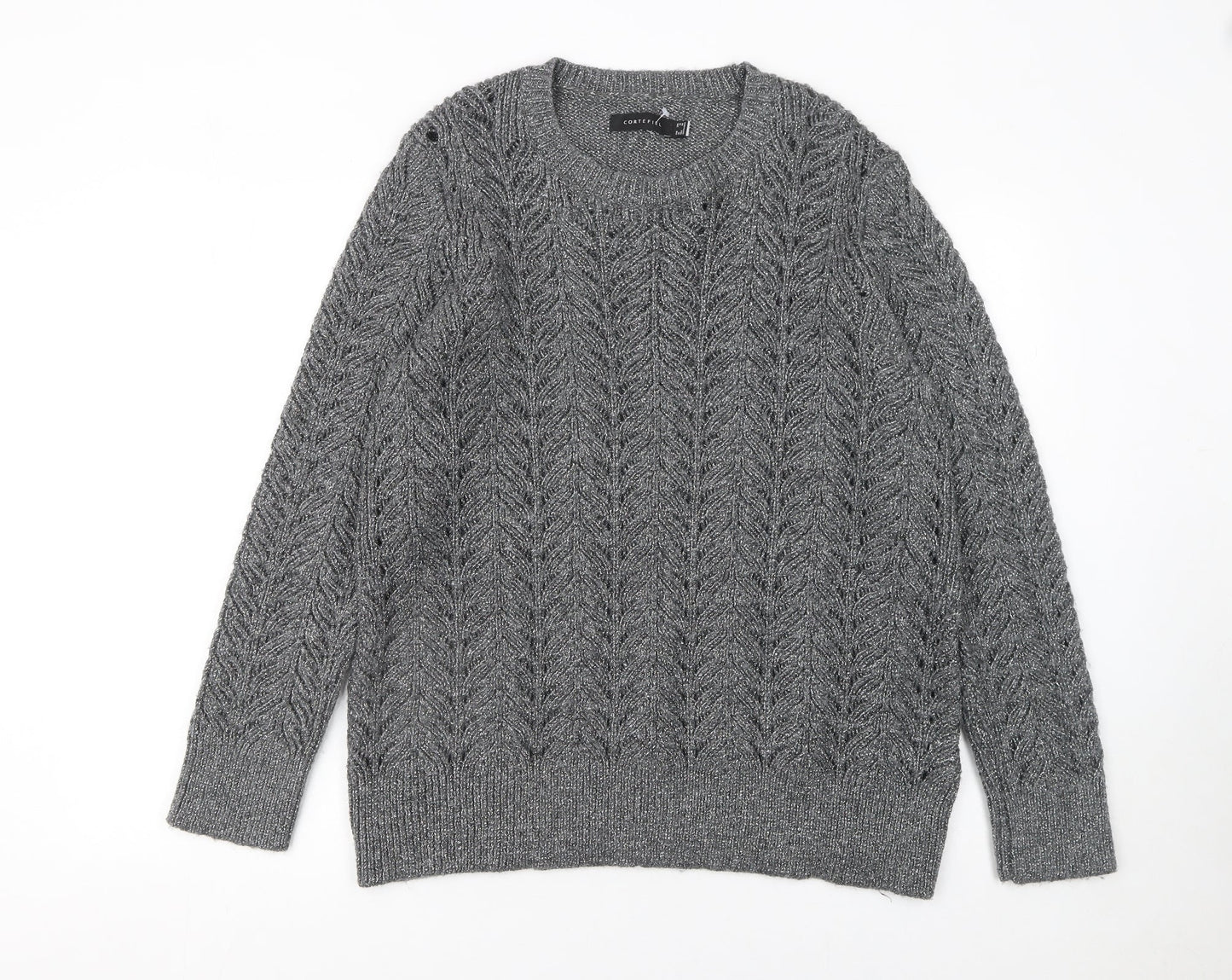 Womens UK Size 16 Cortefiel Grey Pullover Jumper