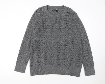 Womens UK Size 16 Cortefiel Grey Pullover Jumper