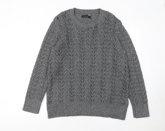 Womens UK Size 16 Cortefiel Grey Pullover Jumper
