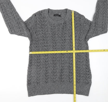 Womens UK Size 16 Cortefiel Grey Pullover Jumper