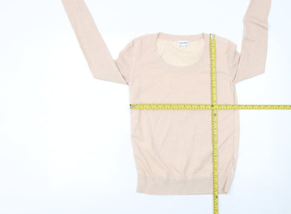 Womens UK Size XS Calvin Klein Beige Pullover Jumper