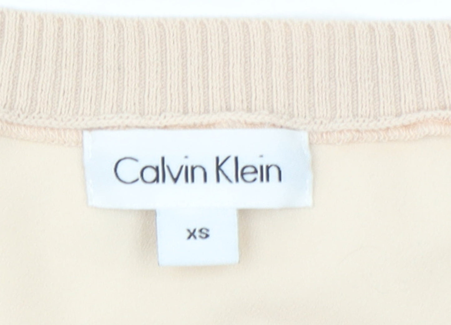 Womens UK Size XS Calvin Klein Beige Pullover Jumper