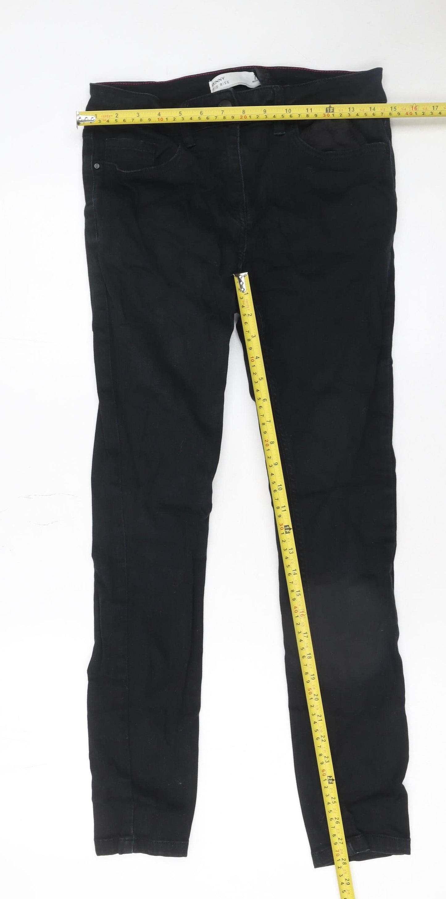 Womens UK Size 11 Slim NEXT Slim Fit Skinny Black Jeans