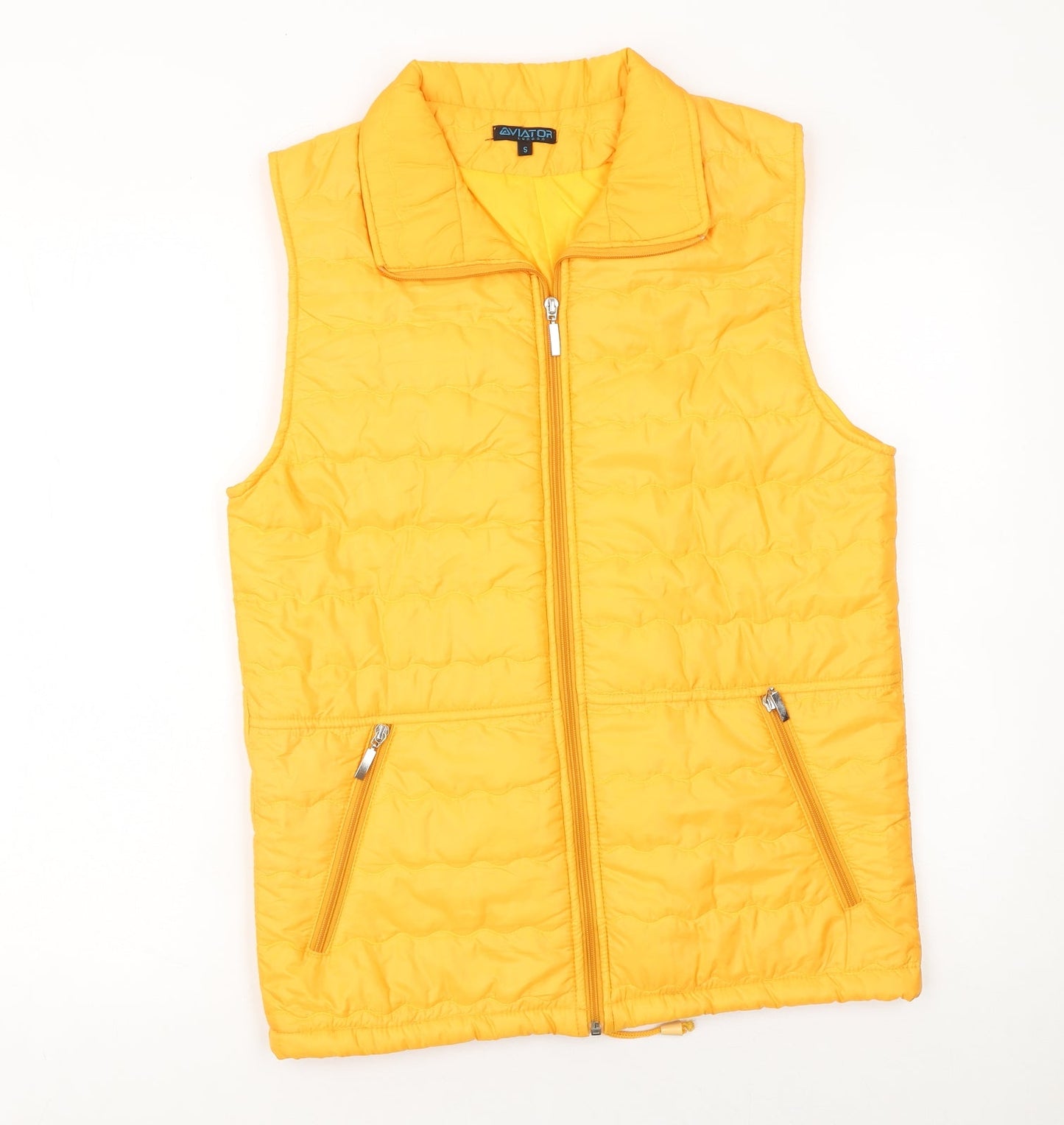 Womens UK Size S Aviator London Yellow Puffer Jacket