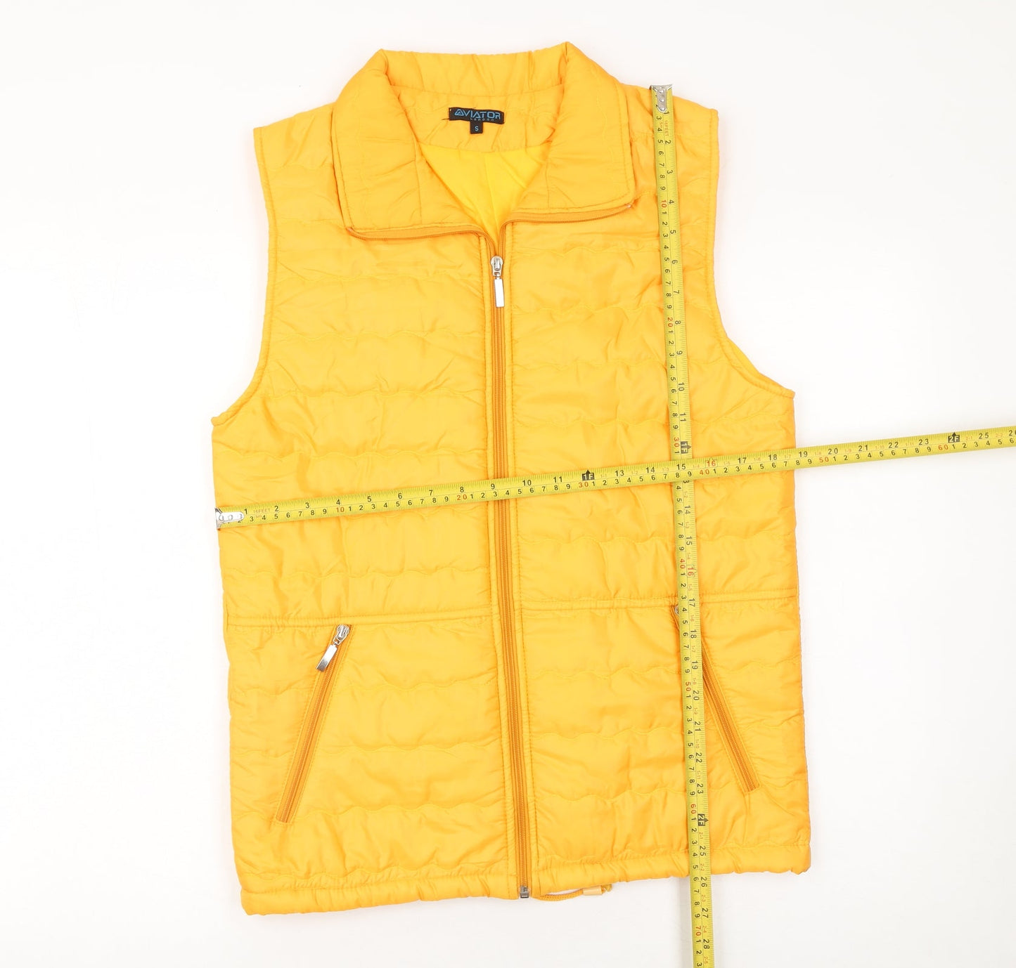 Womens UK Size S Aviator London Yellow Puffer Jacket