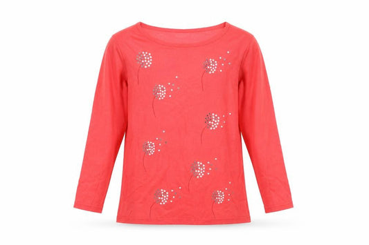 Womens UK Size S Just Elegance Red Pullover Jumper