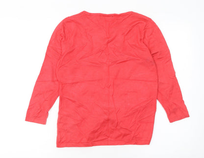 Womens UK Size S Just Elegance Red Pullover Jumper