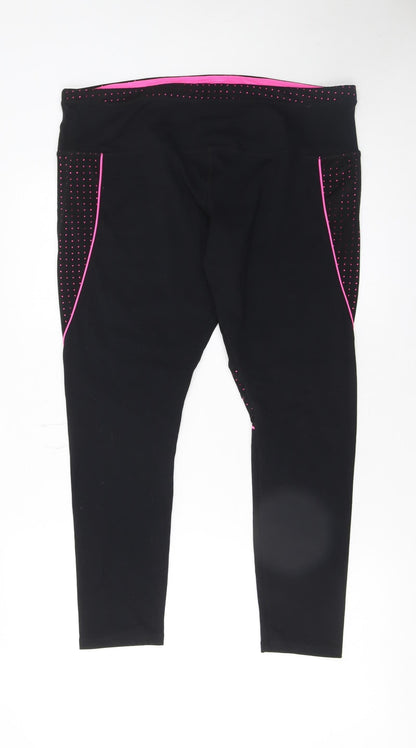 Womens UK Size L Workout Slim Fit Leggings Black Leggings