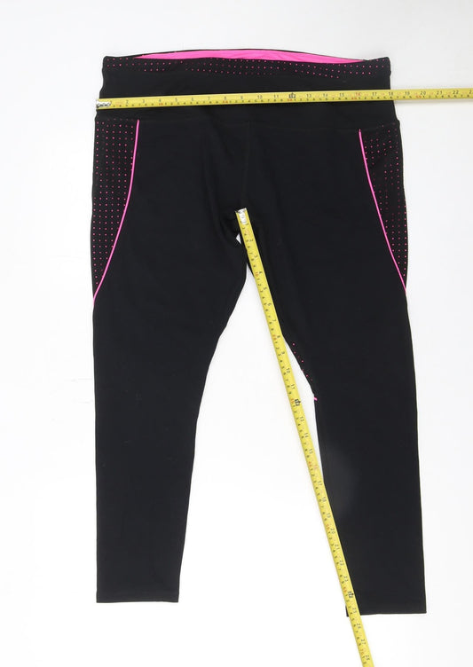 Womens UK Size L Workout Slim Fit Leggings Black Leggings
