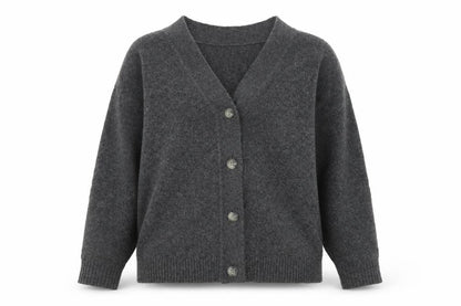 Womens UK Size S CAbi Grey Cardigan Jumper