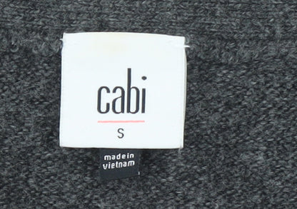 Womens UK Size S CAbi Grey Cardigan Jumper