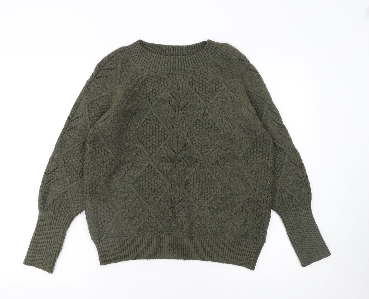 Womens UK Size M Marks and Spencer Green Pullover Jumper