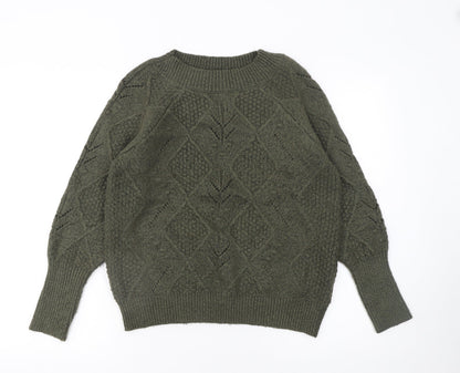 Womens UK Size M Marks and Spencer Green Pullover Jumper