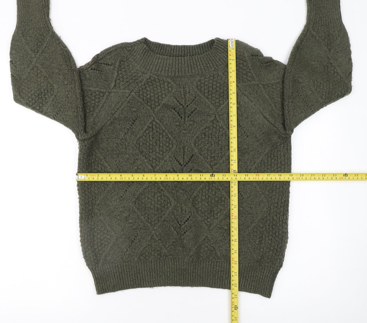 Womens UK Size M Marks and Spencer Green Pullover Jumper