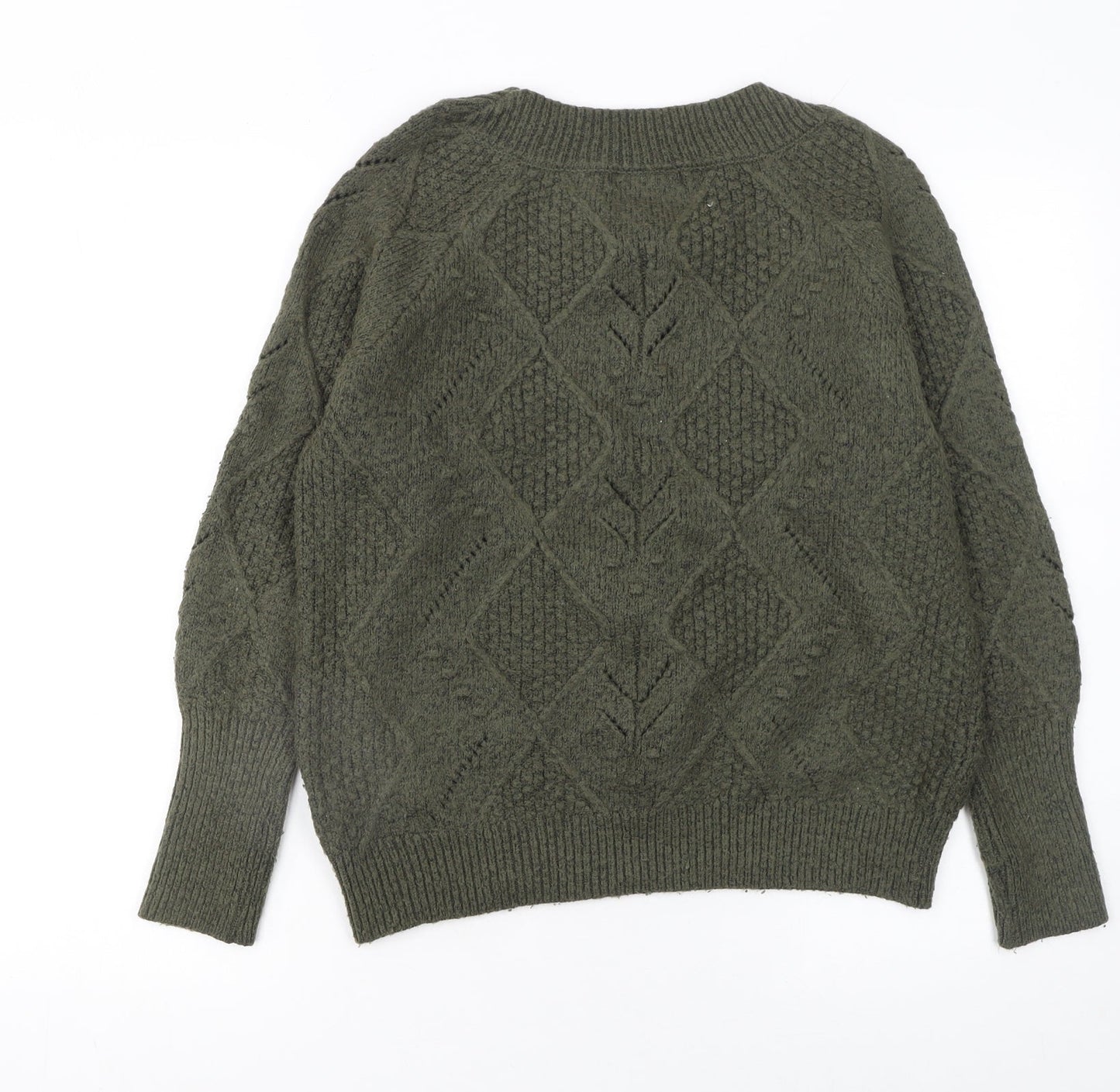 Womens UK Size M Marks and Spencer Green Pullover Jumper