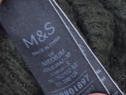 Womens UK Size M Marks and Spencer Green Pullover Jumper