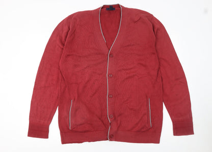 Mens UK Size XL Gap Red Cardigan Jumper