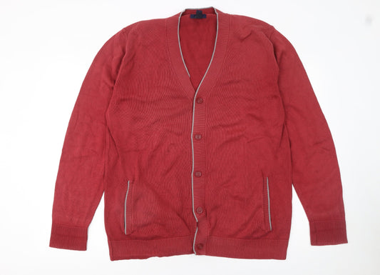 Mens UK Size XL Gap Red Cardigan Jumper