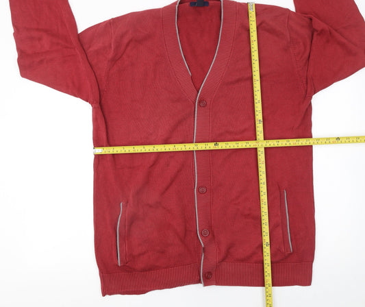 Mens UK Size XL Gap Red Cardigan Jumper