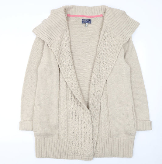 Womens UK Size M Joules Beige Cardigan Jumper