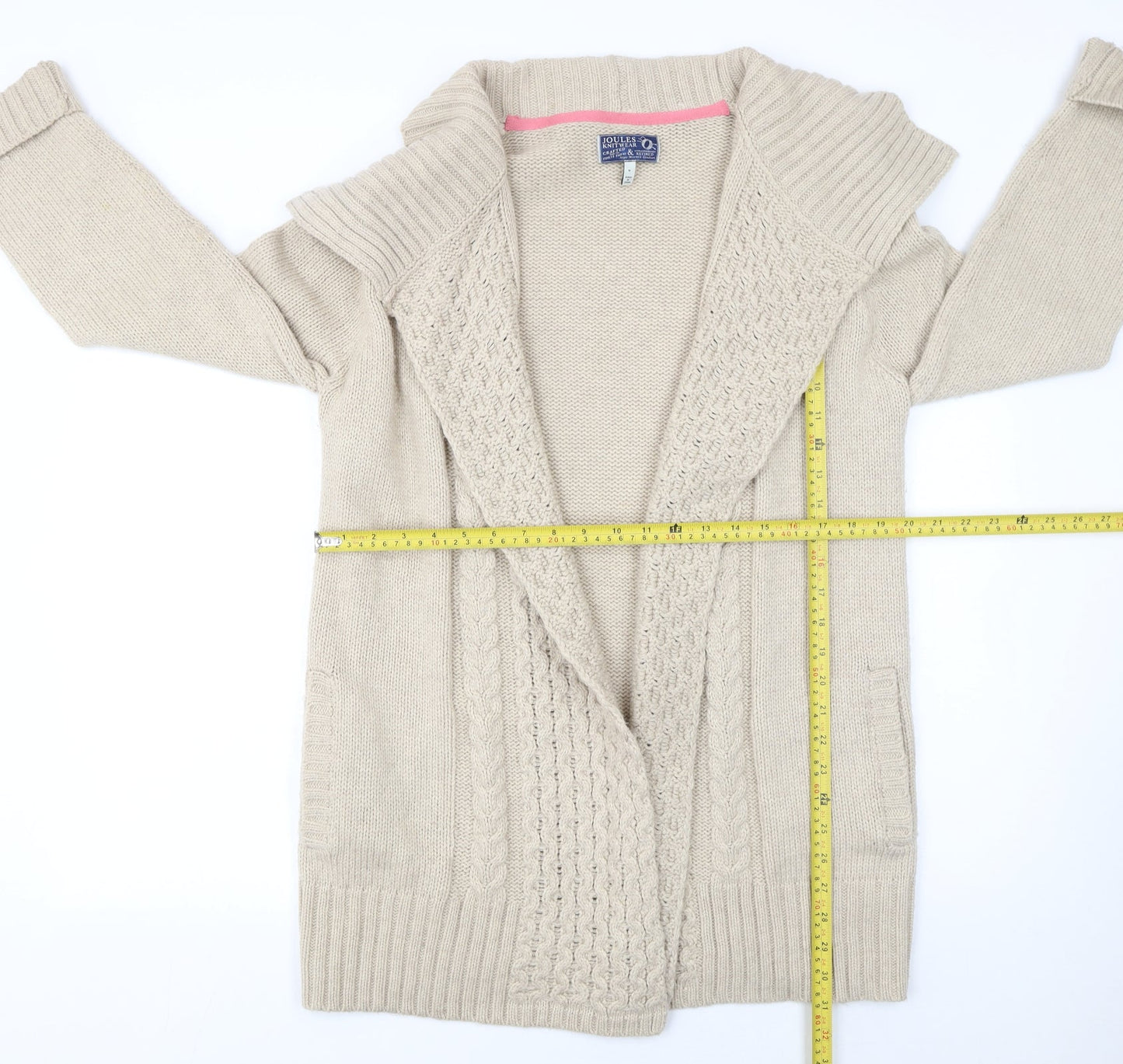 Womens UK Size M Joules Beige Cardigan Jumper
