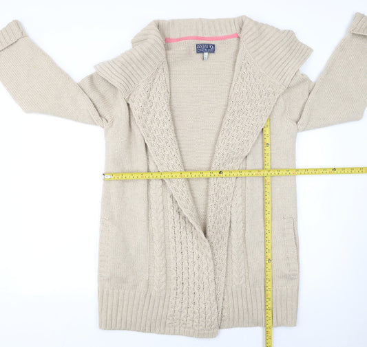 Womens UK Size M Joules Beige Cardigan Jumper