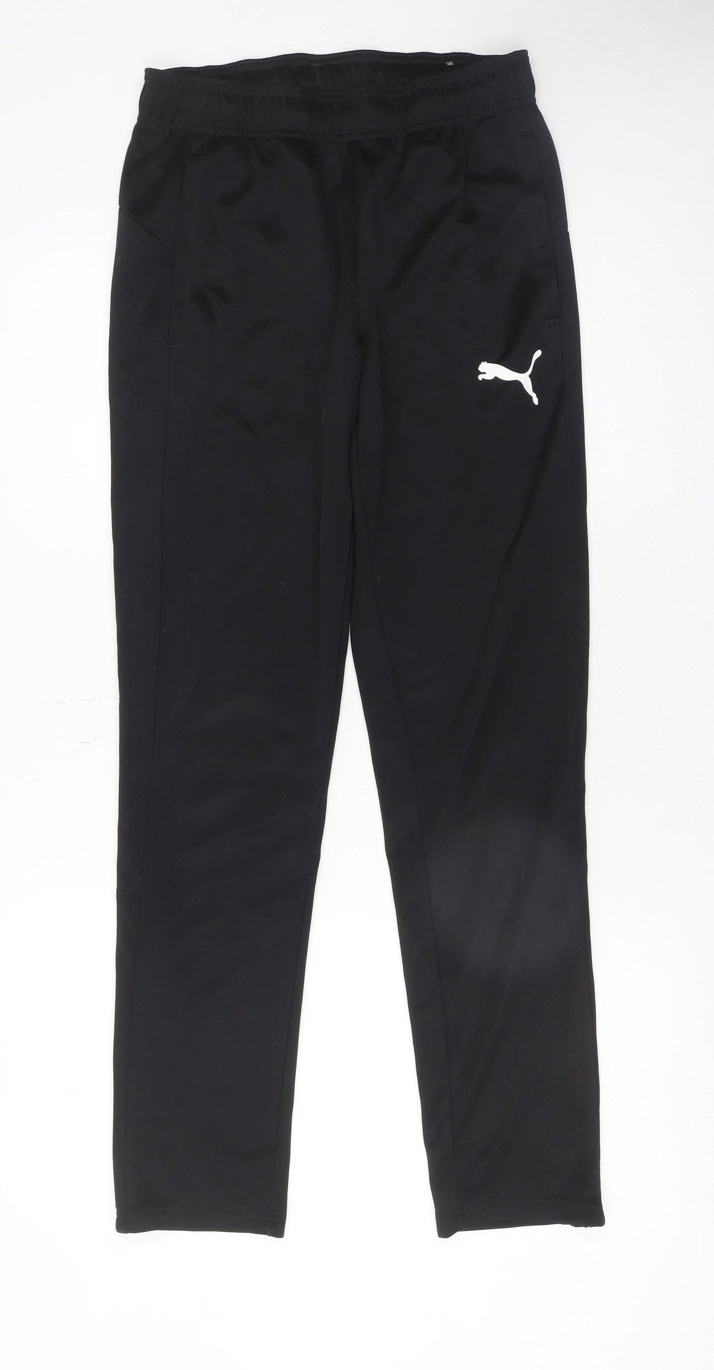 Mens UK Size S PUMA Regular Fit Jogger Black Trousers