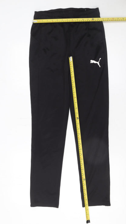 Mens UK Size S PUMA Regular Fit Jogger Black Trousers