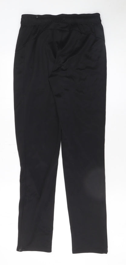 Mens UK Size S PUMA Regular Fit Jogger Black Trousers