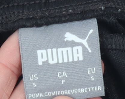 Mens UK Size S PUMA Regular Fit Jogger Black Trousers