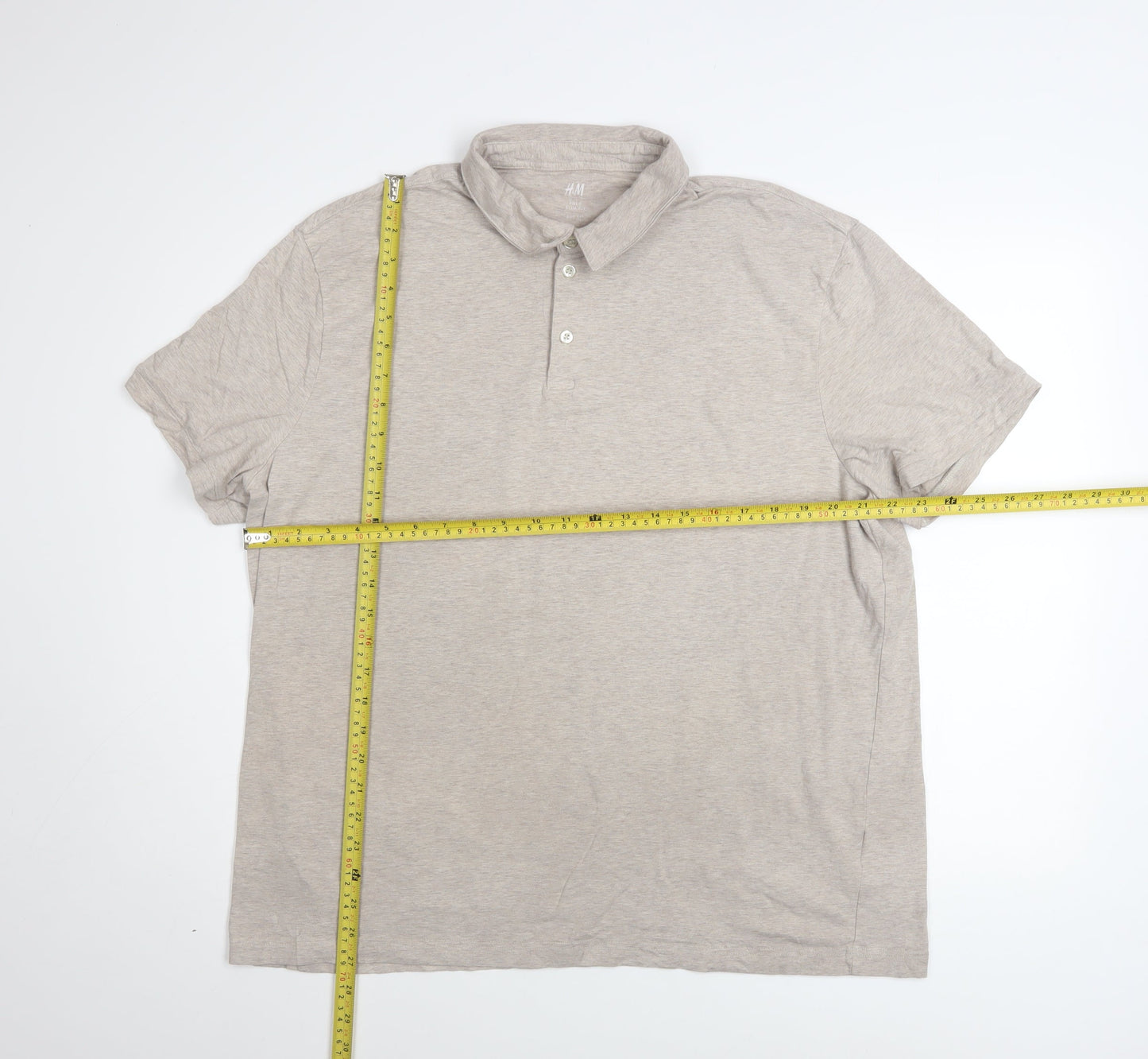 Mens UK Size 2XL H&M Cotton Blend Polo Shirt