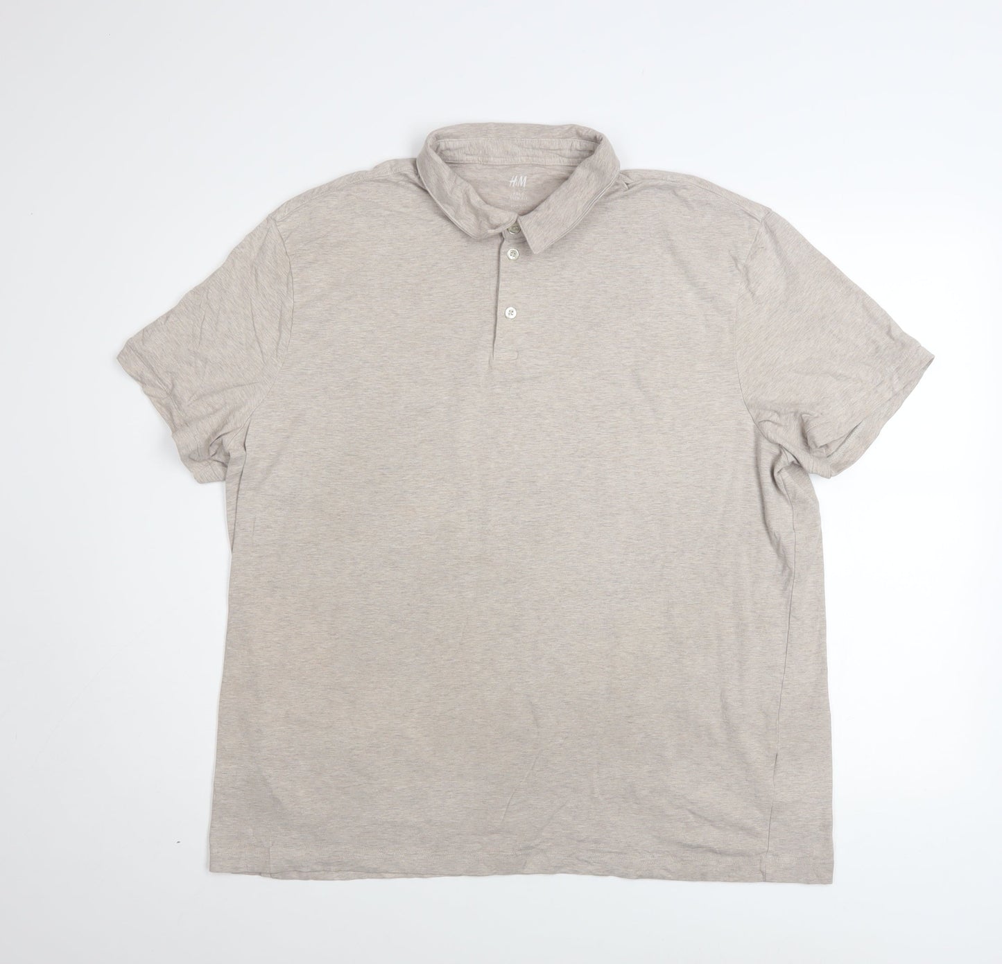 Mens UK Size 2XL H&M Cotton Blend Polo Shirt