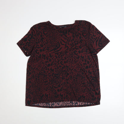 Womens UK Size 16 Marks and Spencer Brown Basic T-Shirt