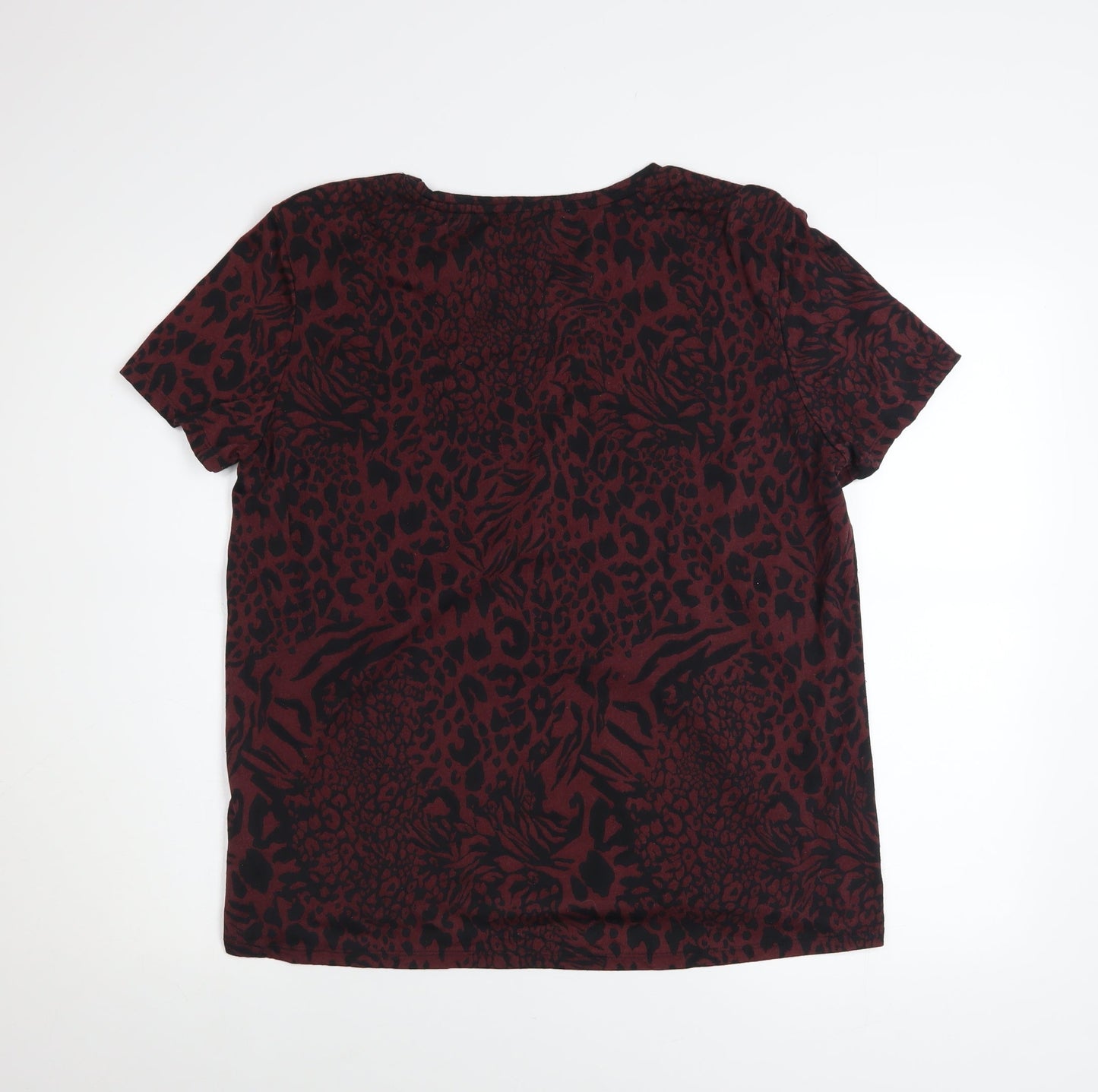 Womens UK Size 16 Marks and Spencer Brown Basic T-Shirt