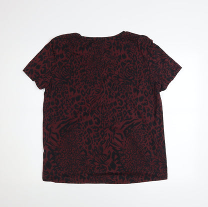 Womens UK Size 16 Marks and Spencer Brown Basic T-Shirt