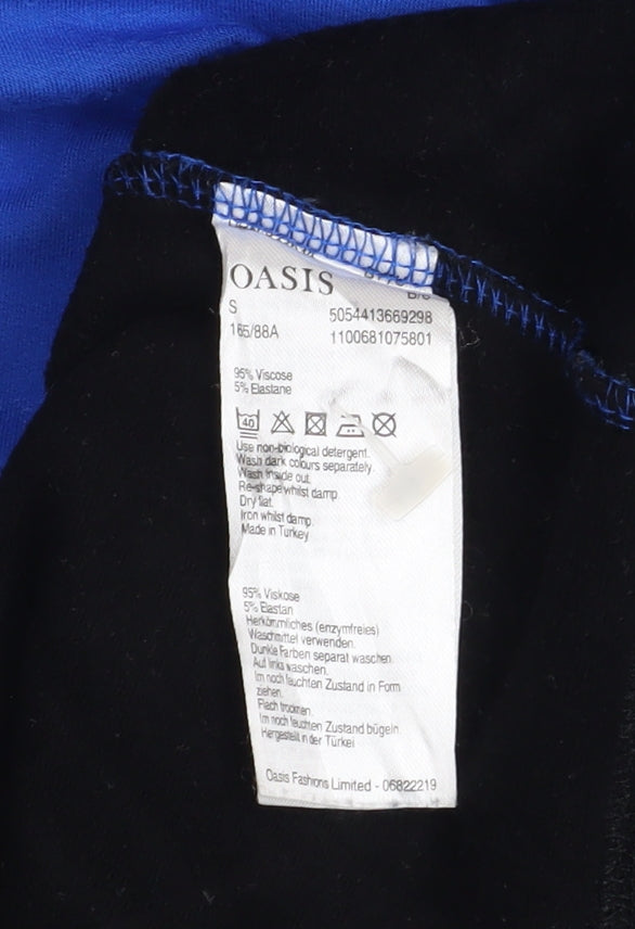 Womens UK Size S Oasis Multicoloured Basic T-Shirt