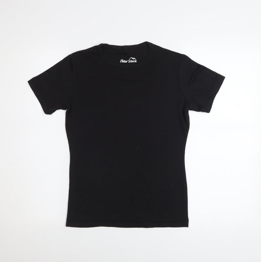 Womens UK Size 12 Peter Storm Black Basic T-Shirt