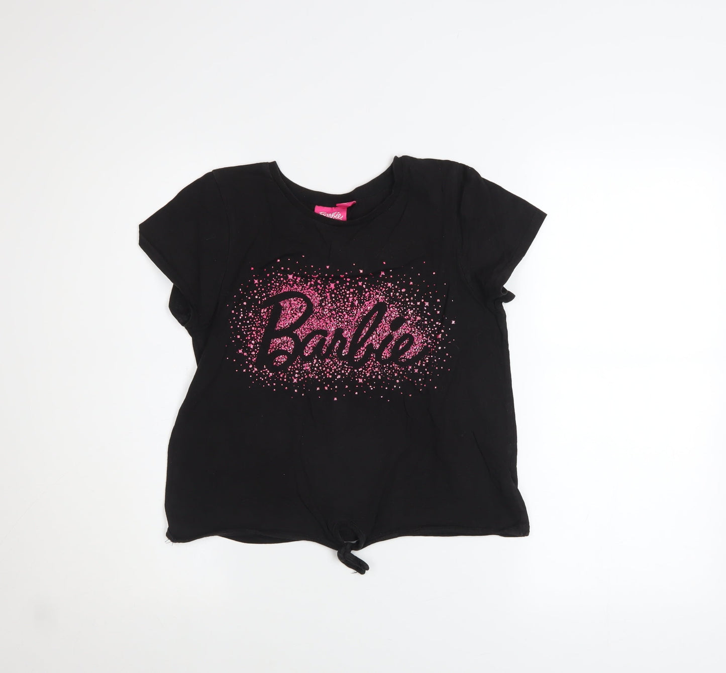 Girls UK Size 13-14 Years Barbie Black Basic T-Shirt